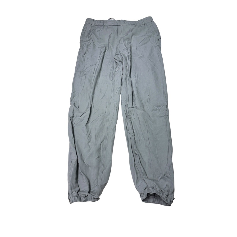 Lululemon Lab Grey Cupro Modal Joggers Elastic Waist Ankle Zip Womens 6 W28 L26